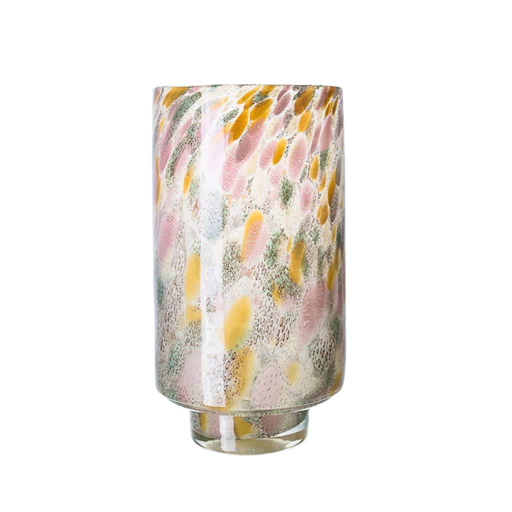 Confetti Hand-Blown Pastel Glass Vase