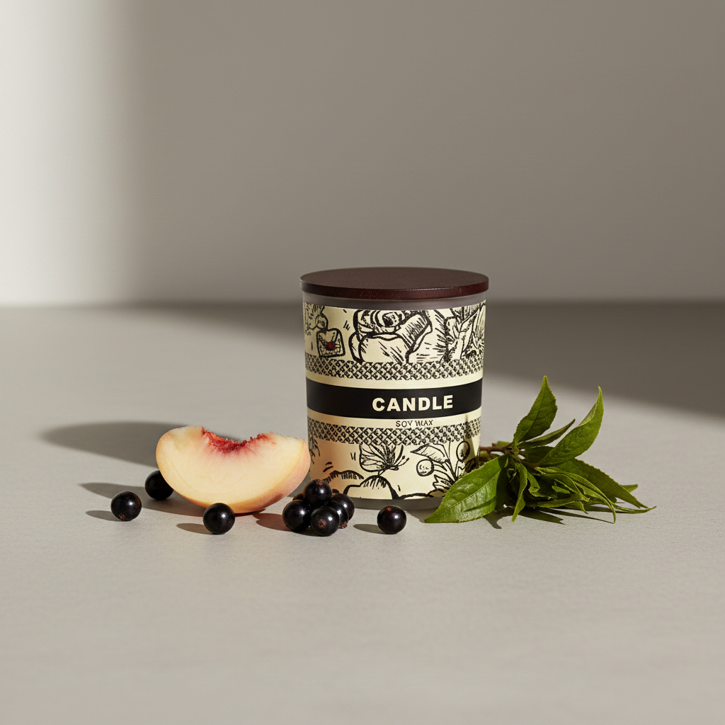 White Peach & Tea Handmade Scented Candle