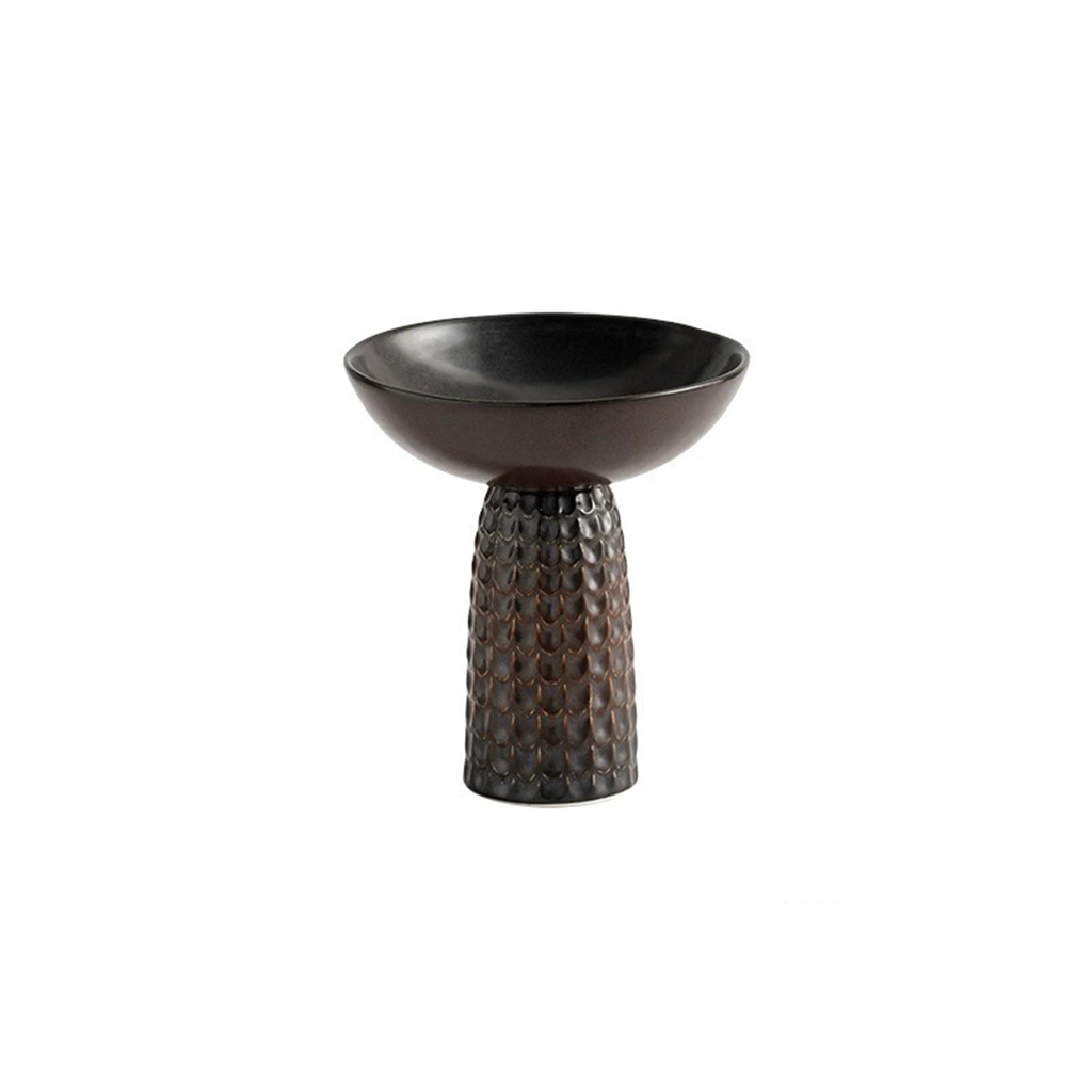 Rhodes Glazed Ceramic Pedestal Tray