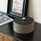 صندوق غابرييل بغطاء بنقشة مربعات Houndstooth