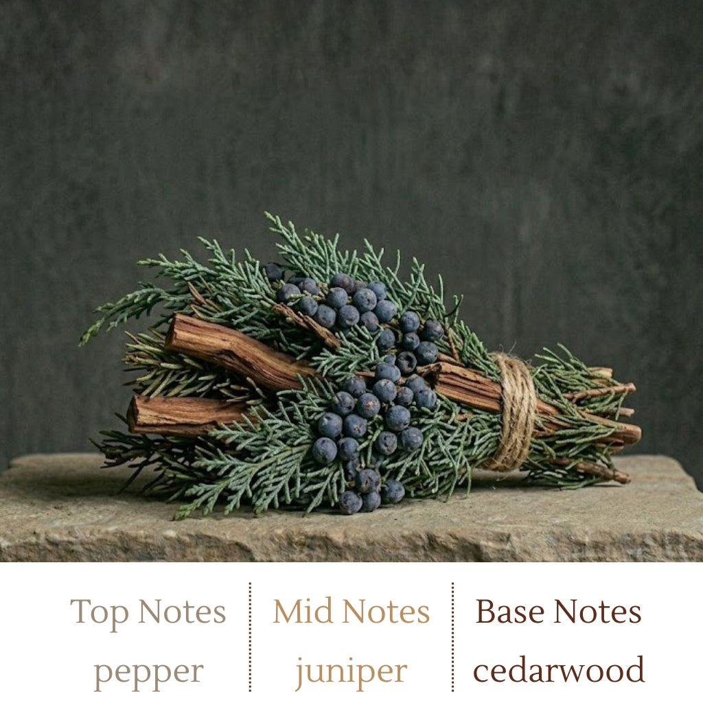 Black Cedar & Juniper Handmade Scented Candle