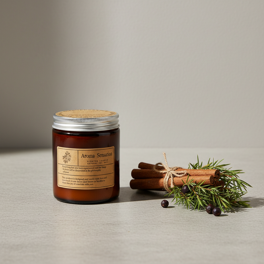Black Cedar & Juniper Handmade Scented Candle Secondary image