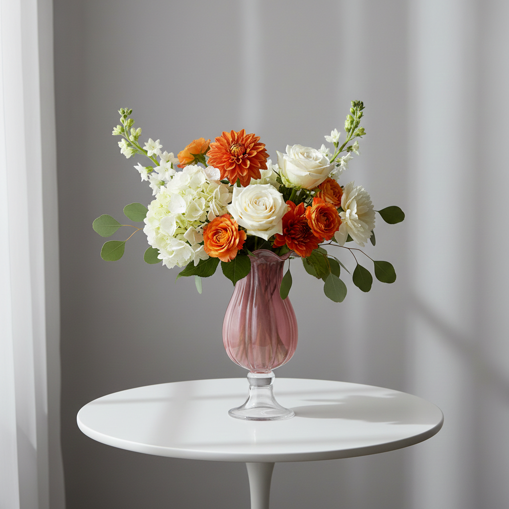 Calla Handmade Glass Goblet Vase