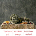 Vela Aromática Artesanal de Goji y Naranja Sanguina