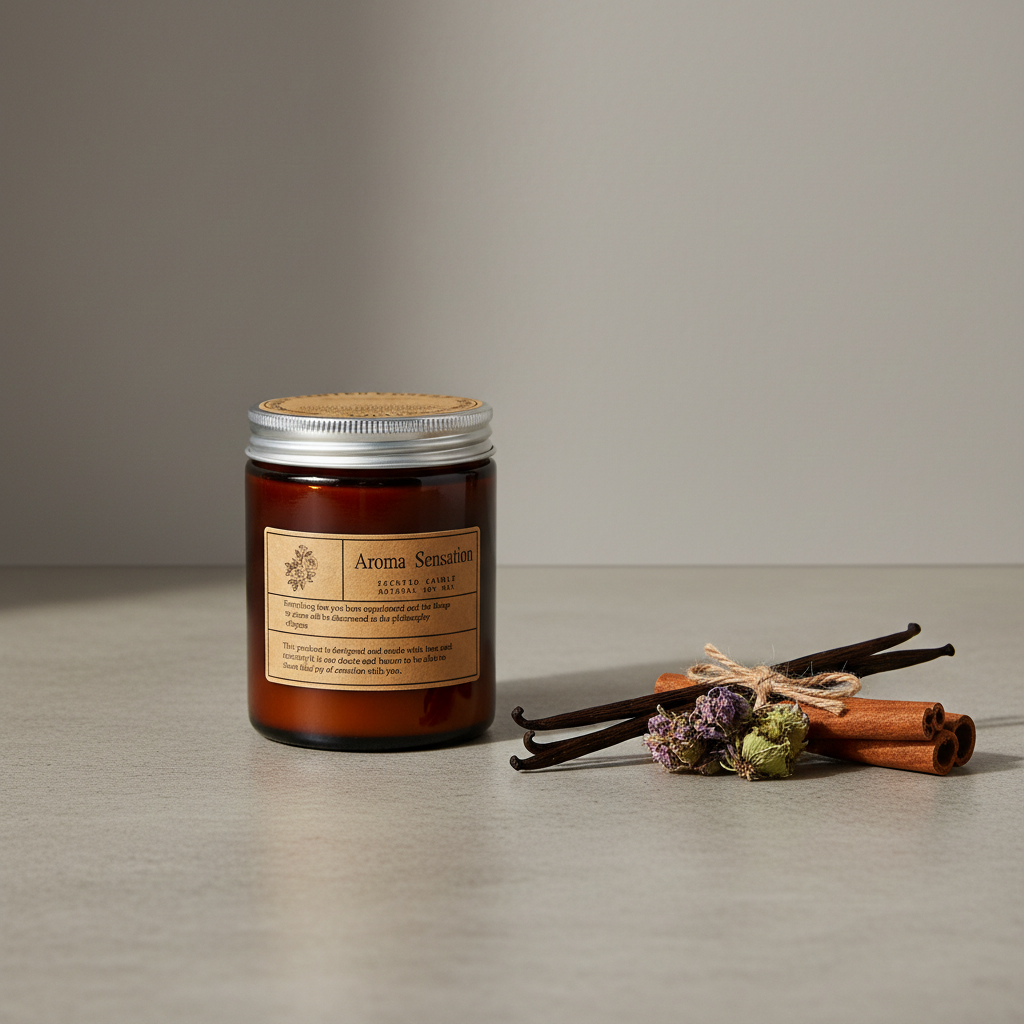 Dark Vanilla Handmade Scented Candle