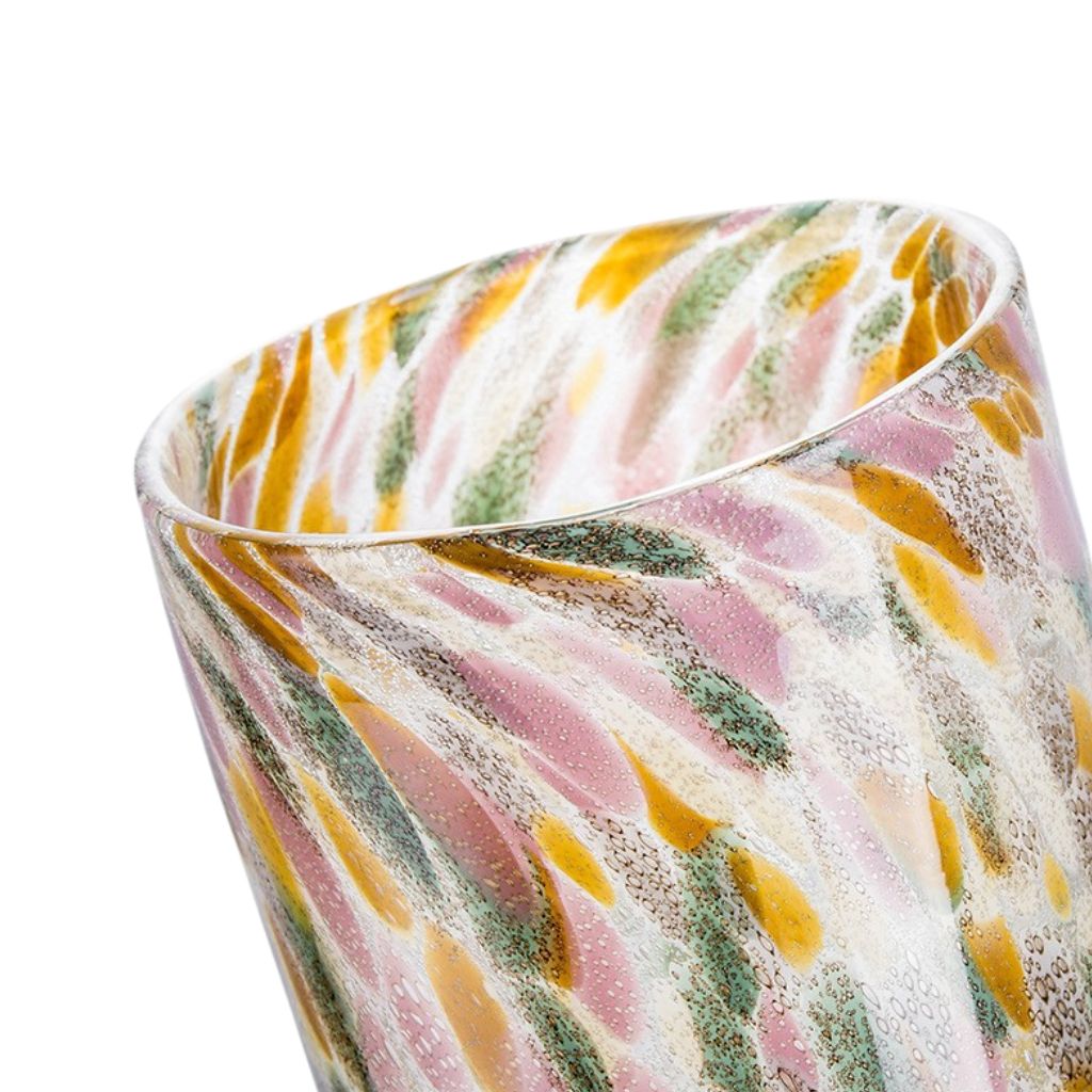 Confetti Hand-Blown Pastel Glass Vase